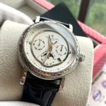  PATEK PHILIPPE Year Month Carving   9100  Automatic Movement  Week Moon Phase Function 41mm Watch